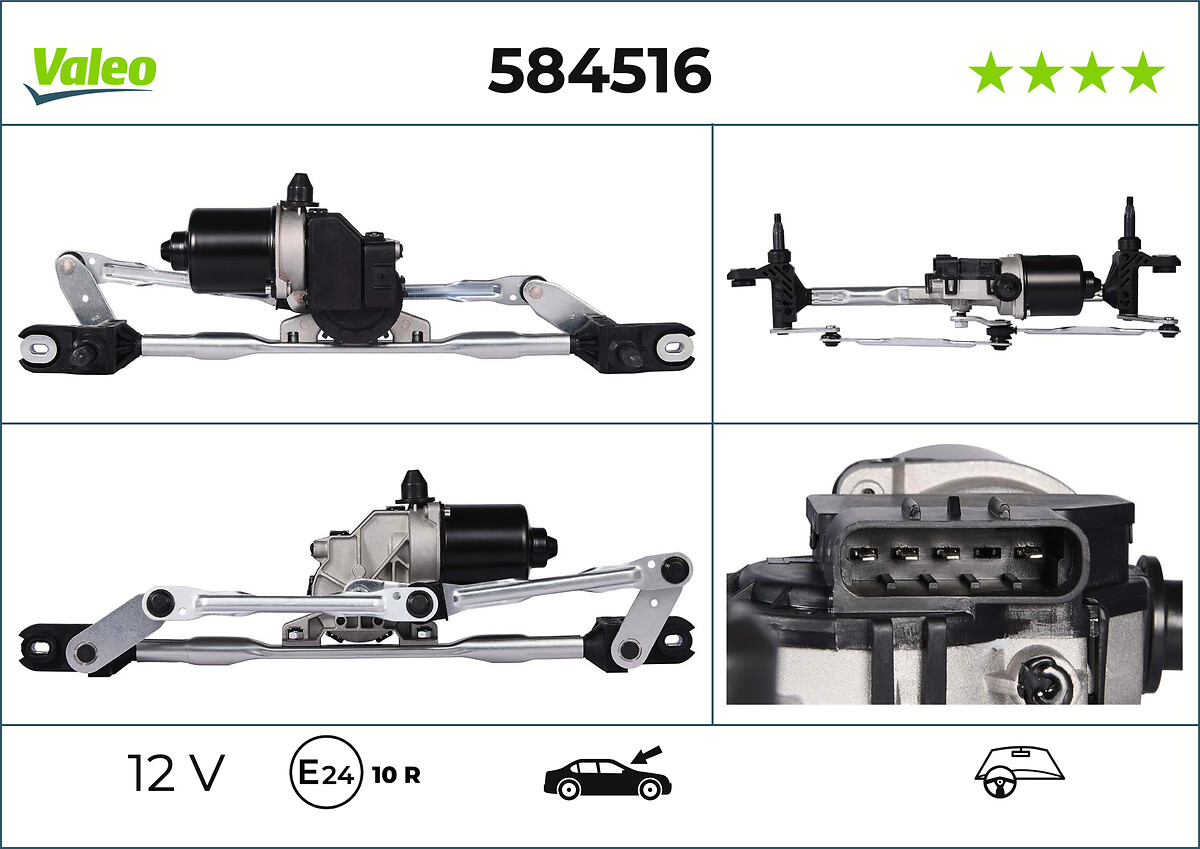 Moteur d'essuie-glace VALEO 584516